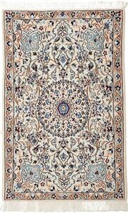 Tappeto Nain 9la Persia Medaglione Crema Blu 61x94 Cm