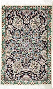 Tappeto Nain 9la Persia Medaglione Blu Notte Avorio 59x90 Cm