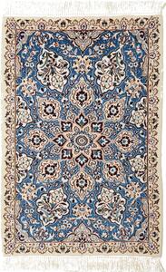 Tappeto Nain 9la Persia Medaglione Blu Avorio 62x93 Cm