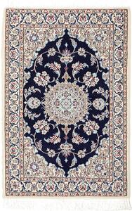 Tappeto Nain 6la Persia Medaglione Blu Notte Crema 63x94 Cm