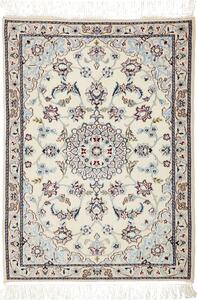 Tappeto Nain 6la Persia Medaglione Crema Azzurro 64x90 Cm