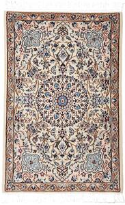 Tappeto Nain 9la Persia Medaglione Avorio Blu 63x96 Cm