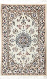 Tappeto Nain 6la Persia Medaglione Crema Blu 65x98 Cm