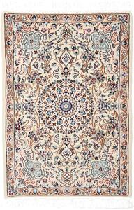 Tappeto Nain 9la Persia Medaglione Crema Blu 65x95 Cm