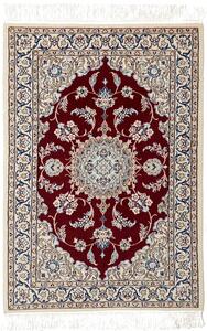 Tappeto Nain 6la Persia Medaglione Bordeaux Avorio 64x93 Cm