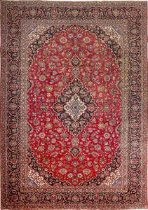 Tappeto Ardakan Persia Medaglione Rosso Blu Scuro 297x427 Cm