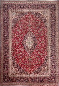 Tappeto Ardakan Persia Medaglione Rosso Blu 243x355 Cm