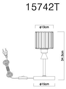 Globo 15742T - Lampada da tavolo JORDANA 1xE27/60W/230V diametro 15 cm nero