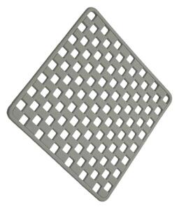 Tappeto antiscivolo quadrato in pvc grigio 50 x 50 cm