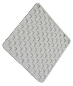 Tappeto antiscivolo quadrato in pvc bianco 50 x 50 cm