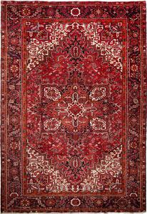 Tappeto Gorawan Persia Geometrico Rosso Crema 252x367 Cm