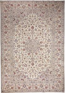 Tappeto Kashan Persia Medaglione Avorio Rosso 238x342 Cm