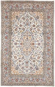 Tappeto Kashan Persia Medaglione Avorio Blu 194x316 Cm
