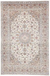 Tappeto Kashan Persia Medaglione Crema Beige 197x303 Cm