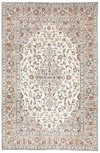 Tappeto Kashan Persia Medaglione Avorio Blu 198x302 Cm