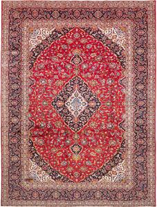 Tappeto Ardakan Persia Medaglione Rosso Blu 306x410 Cm