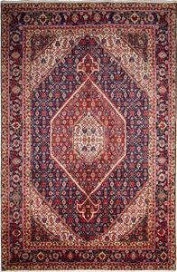 Tappeto Tabriz Persia Medaglione Blu Rosso 200x304 Cm