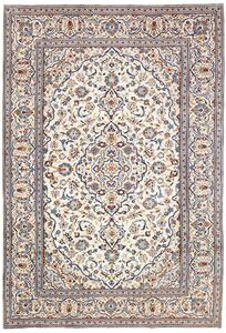 Tappeto Kashan Persia Medaglione Crema Blu 195x293 Cm