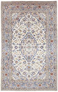 Tappeto Kashan Persia Medaglione Avorio Blu 194x307 Cm