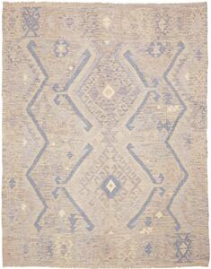 Tappeto Kilim Afghanistan Geometrico Beige Azzurro 156x198 Cm