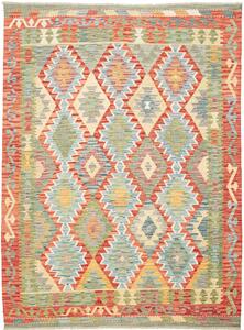 Tappeto Kilim Afghanistan Astratto Multicolore Brillante 159x214 Cm