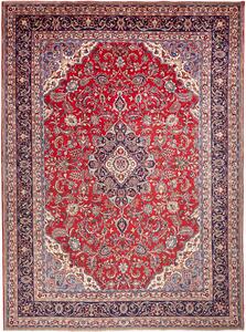 Tappeto Hamadan Fine Persia Medaglione Rosso Blu 270x367 Cm