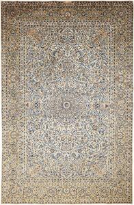 Tappeto Kashan Persia Medaglione Beige Blu 250x392 Cm