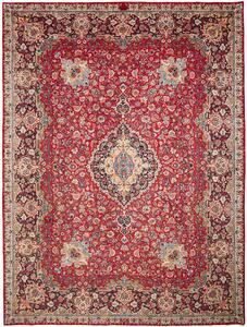Tappeto Kashmar Persia Medaglione Rosso Blu 300x396 Cm