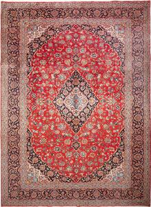 Tappeto Ardakan Persia Medaglione Rosso Blu Scuro 300x413 Cm