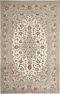 Tappeto Kashan Persia Medaglione Crema Blu 197x310 Cm