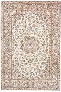 Tappeto Kashan Persia Medaglione Avorio Blu 197x300 Cm