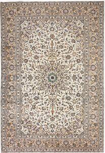Tappeto Kashan Persia Medaglione Crema Blu 237x345 Cm