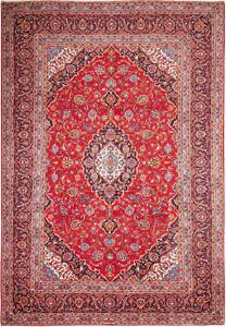 Tappeto Ardakan Persia Medaglione Rosso Blu 245x358 Cm