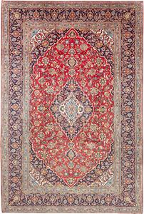 Tappeto Ardakan Persia Medaglione Rosso Blu 227x341 Cm