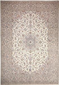 Tappeto Kashan Persia Medaglione Avorio Blu 240x357 Cm