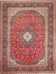 Tappeto Ardakan Persia Medaglione Rosso Blu 290x410 Cm