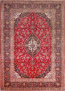 Tappeto Ardakan Persia Medaglione Rosso Blu Scuro 248x350 Cm