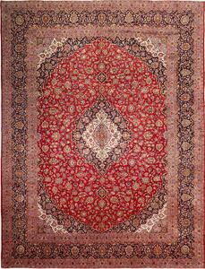 Tappeto Ardakan Persia Medaglione Rosso Blu 300x392 Cm