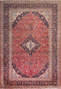 Tappeto Ardakan Persia Medaglione Rosso Blu 250x365 Cm