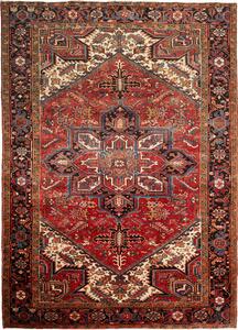 Tappeto Gorawan Persia Geometrico Rosso Blu 235x327 Cm