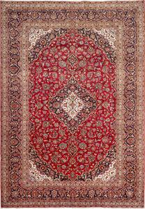 Tappeto Ardakan Persia Medaglione Rosso Blu Crema 247x357 Cm