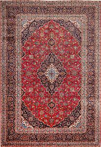 Tappeto Ardakan Persia Medaglione Rosso Blu Notte 245x360 Cm