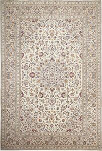 Tappeto Kashan Persia Medaglione Crema Blu 238x356 Cm
