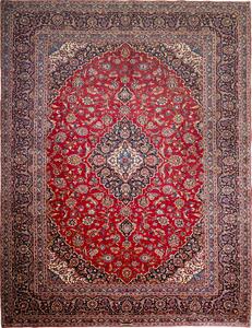 Tappeto Ardakan Persia Medaglione Rosso Blu 293x385 Cm