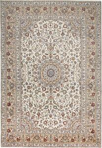 Tappeto Kashan Persia Medaglione Crema Beige 240x348 Cm