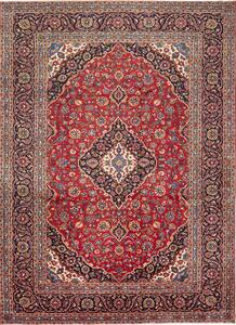 Tappeto Ardakan Persia Medaglione Rosso Blu 273x385 Cm