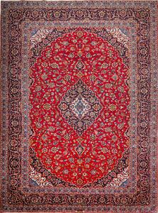 Tappeto Ardakan Persia Medaglione Rosso Blu 300x400 Cm