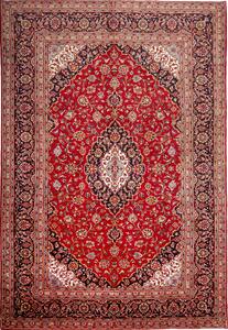 Tappeto Ardakan Persia Medaglione Rosso Blu 245x355 Cm