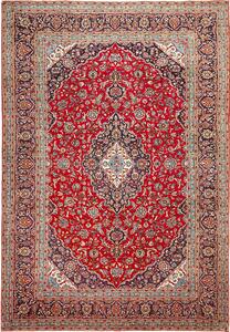 Tappeto Ardakan Persia Medaglione Rosso Blu Scuro 246x360 Cm