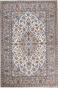 Tappeto Kashan Persia Medaglione Avorio Blu 200x303 Cm
